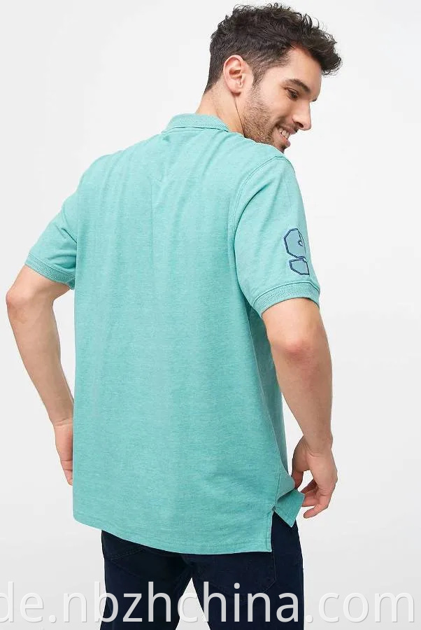 Männer Polo T-Shirt Kurzarm hochwertiges Baumwollgarnfarbe Pike Stickerei